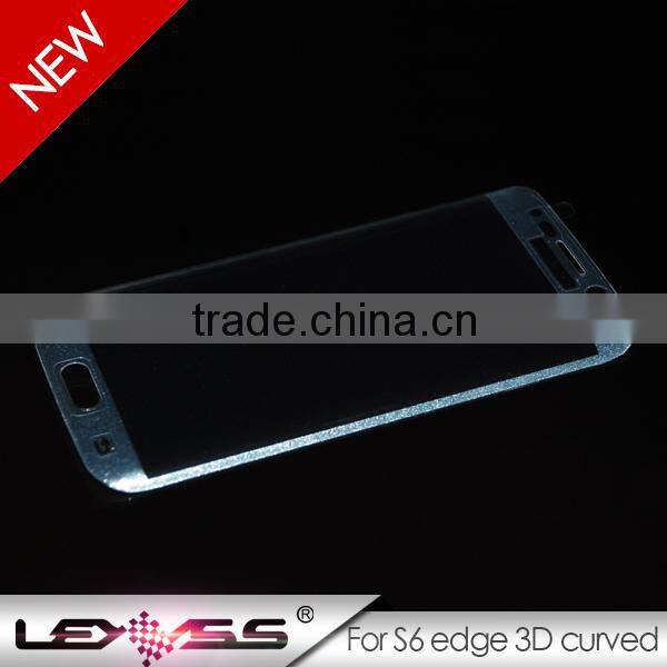 wholesale price 3D curved edge full size Tempered glass screen protector film for s6 edge