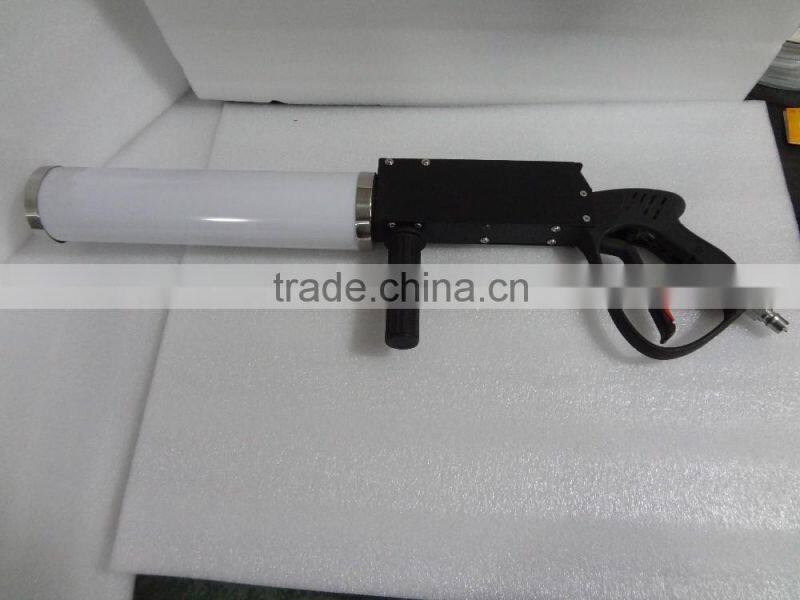 RGB color tube DJ co2 gun rechargeable with 3m high press hose led co2 gun