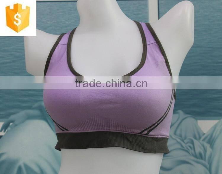 High quanlity fashion stretch breathable cheap simple wholesale sport bra sexy