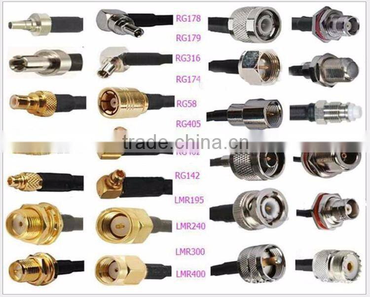 High Quality 50cm 20 inches Cable Connector BNC Male Jack Plug To SMA Male Straight Crimp RG316 Pigail Connector Cable