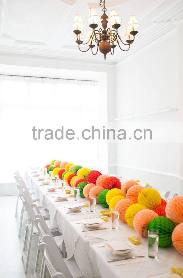 Decorative Colorful Chinese Hanging Craft Paper Honeycomb Ball for Birthday Anniversary