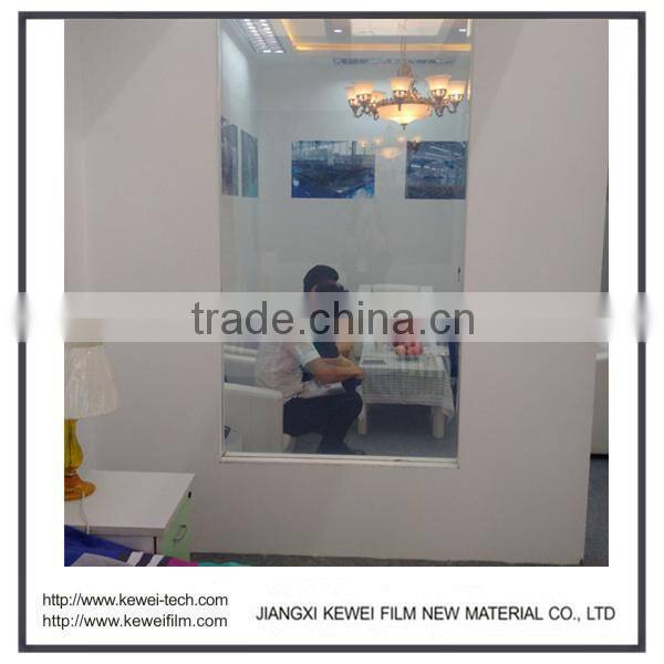 non-adhesive smart film is laminated into one 6mm glass, high 85-87% transparent