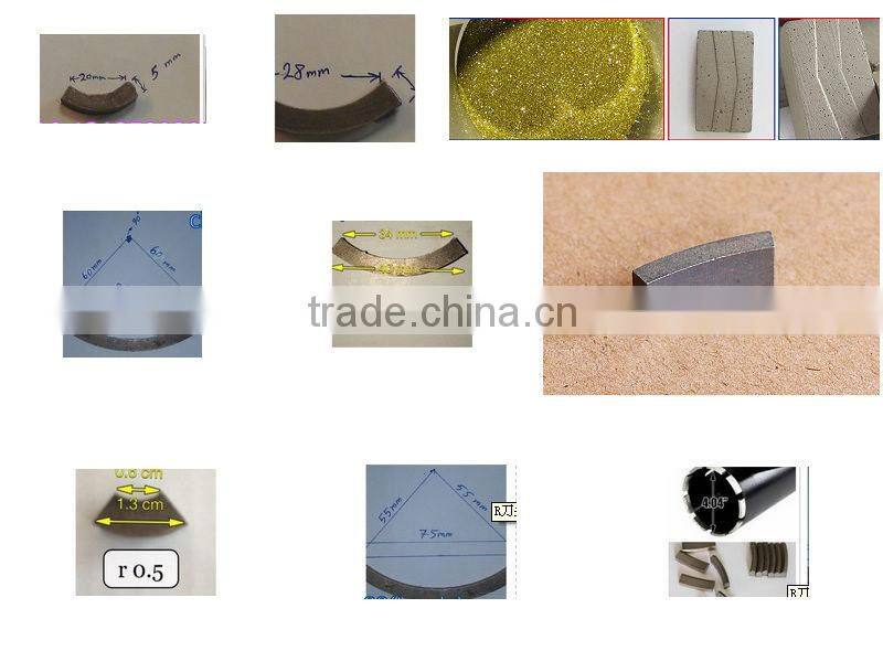 segments for diamond drill core drill bits