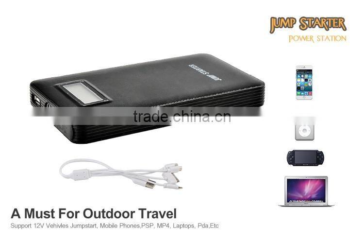 400A Peak Current Car Jump Starter Battery Charger with 6000mAh Power Bank with 2.4A USB Charging Port