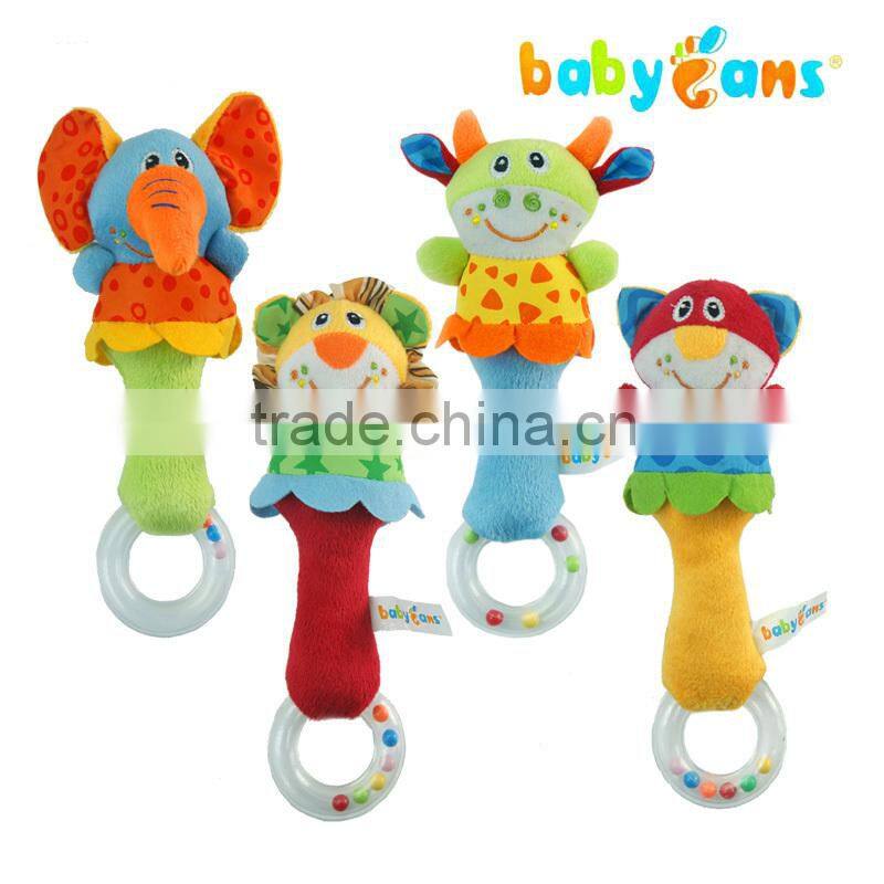 Babyfans Loveable Animal Shape Baby Toys Of Plush Teether Rattle Baby Toys