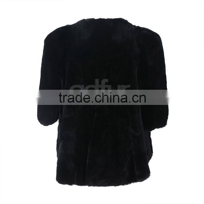 QD22082 Real Rex Rabbit Fur Jacket Winter