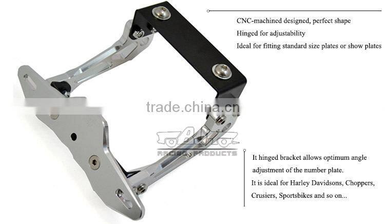 BJ-LPL-030-SV Manufacturer CNC Billet Aluminum Motorcycle Licence Plate Bracket