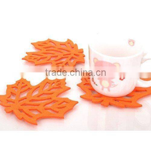 Fancy Lasering Table Protecting Felt Cup Coaster