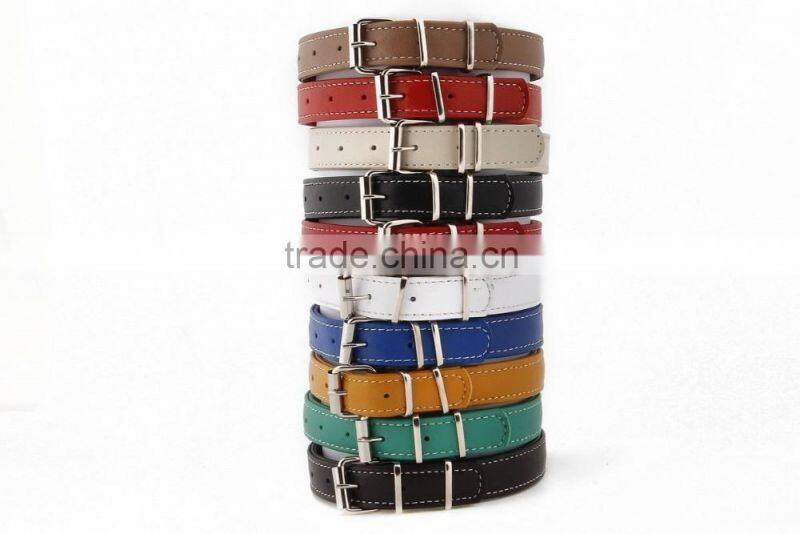bulk dog collar belt factory supply leather dog leash made in china 2015