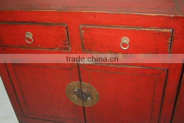 Antique vintage furniture/red sideboard