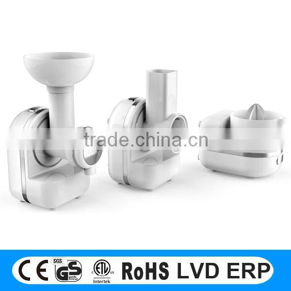 Homemade frozen yogurt maker, fruit ice cream maker, electric spiral slicer, and original orange juicer