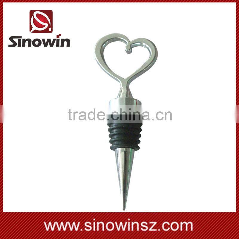 Fancy wine bottle stopper with heart design