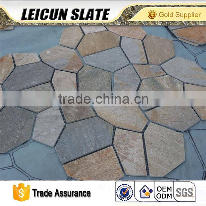 High class villa outdoor decoration natural chinese slate patio pavers