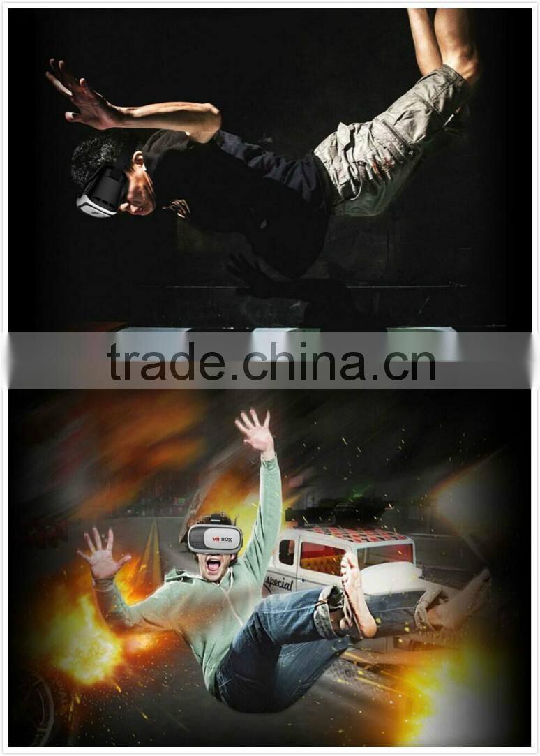 Top Sale HD Virtual Reality 3D VR Box With Bluetooth Remote Controller.