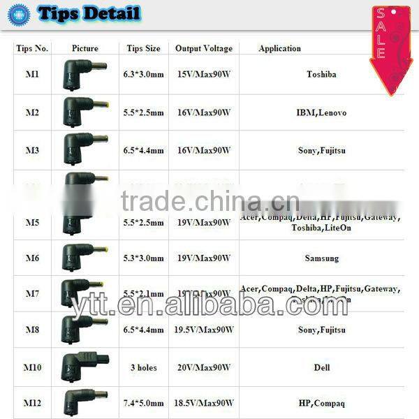 100% original 70w ac notebook power adapter with usb 5v 500mA