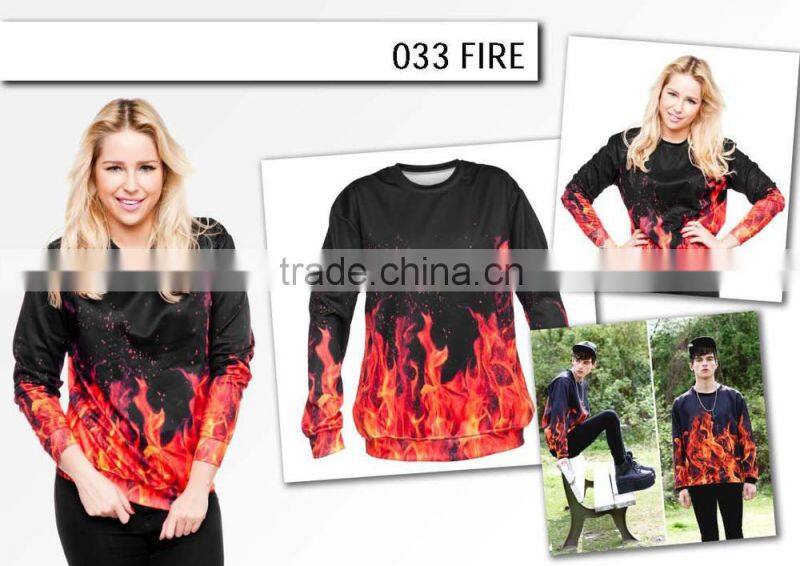 hoodies and sweatshirts hot fire 3d digital print fullprint crewneck sweatshirt spring autumn unisex custom oversized pullover