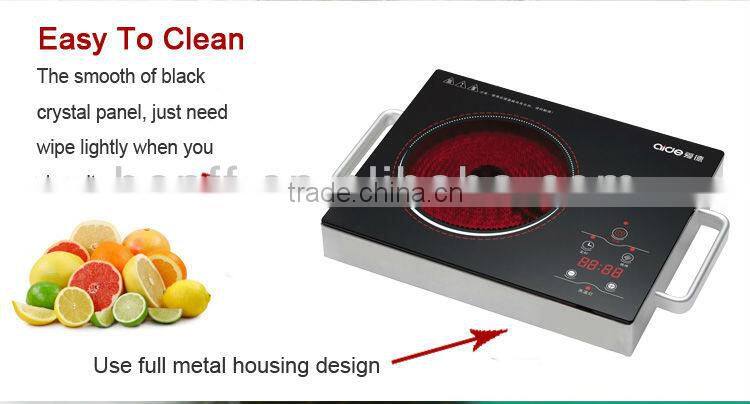 Stainless steel body and aluminum stove high temperature glass electric grill