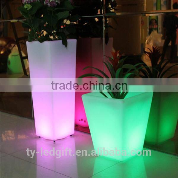 modern led flowerpot lighting plastic led flowerpot light outdoor