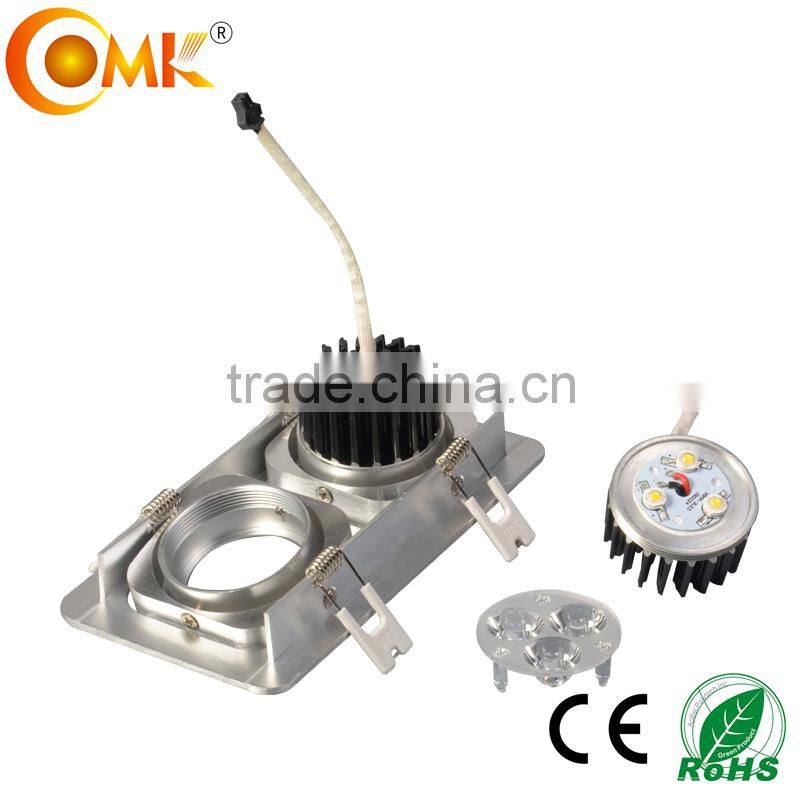 MR16/GU10/G5.3 2*3*3W square led grill light fixture with pure aluminum