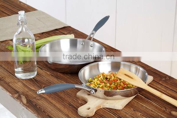 Tri-Ply Stainless Steel korea nonstick frying pan
