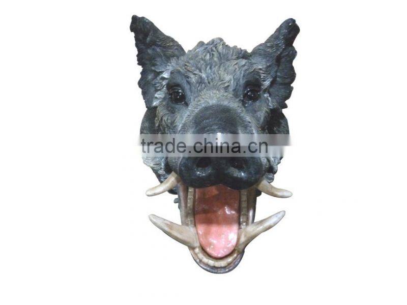 Polyresin animal head wall decoration