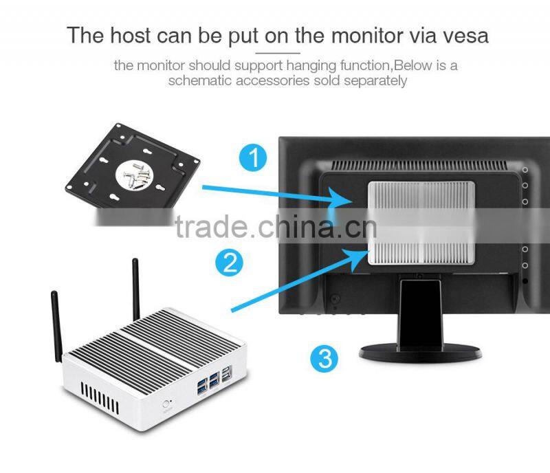 control computer embedded single board computer mini pc for school X32 4210Y core i5 1.5GHZ ddr3 vesa mount silver