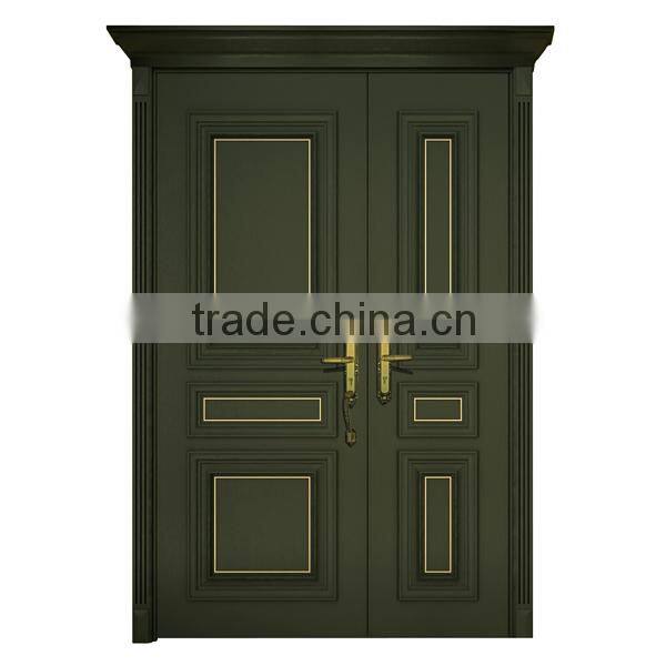 2014 New Design Finished Plywood Big Apartment door Lobby Entrance Door