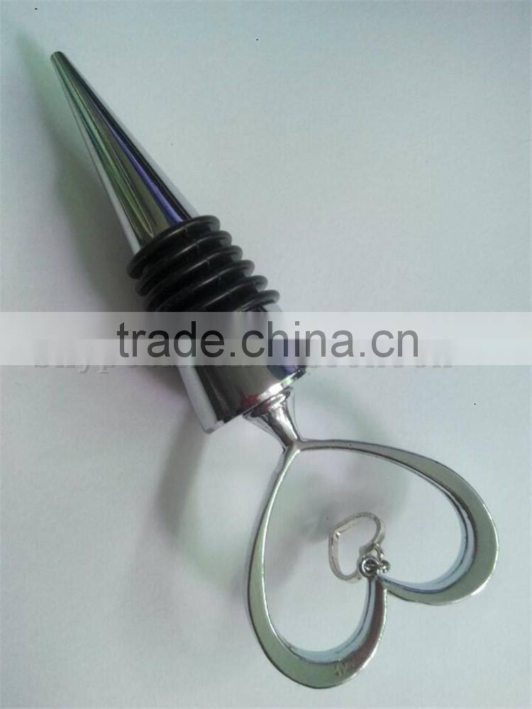 Popular heart shape metal bottole wine stopper exist mold
