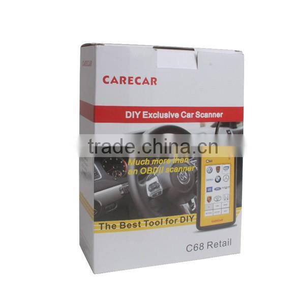 Original Professional CareCar C68 Retail DIY Professional Auto Diagnostic Tool Best Scanner Cover Almost Car Model