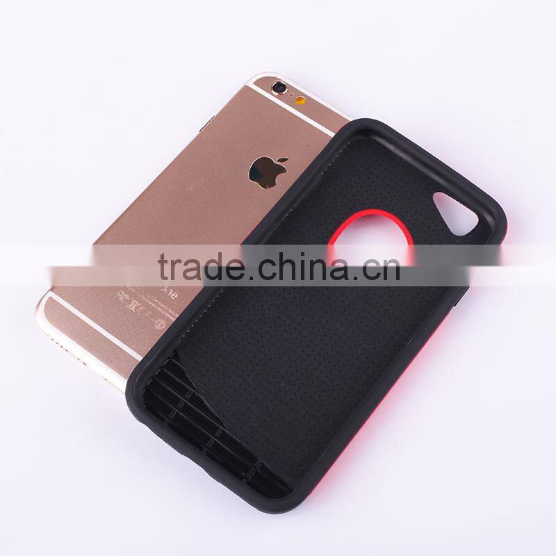 Wholesale 2 in 1 hybrid PC and TPU combo case for iPhone 6 plus 5.5 inch