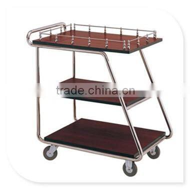 steel& wooden structure service liquor trolley for hotel air restaurant Hotel Advanced