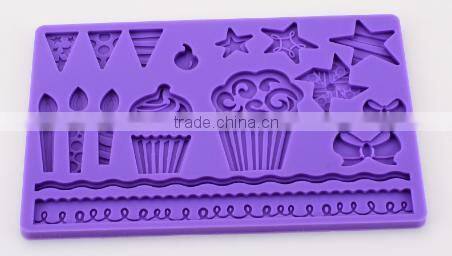 Leaf flower Silicone cake moulds