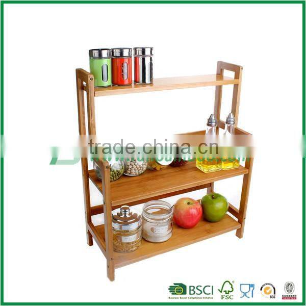 bamboo Bottle Spice Rack Spice Bottle Shelf for Kitchenware