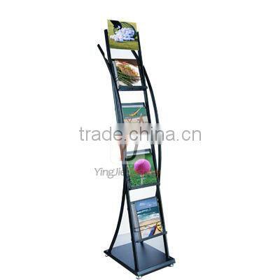 Metal material brochure holder floor stand
