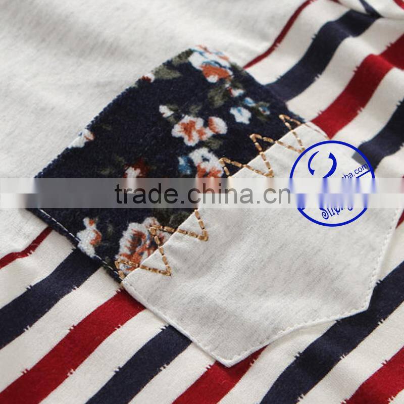 custom fashion design cotton yarn dyed mens t- shirt wholesale china