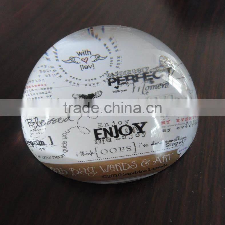 Precious Crystal glass Dome Paperweight shap-01