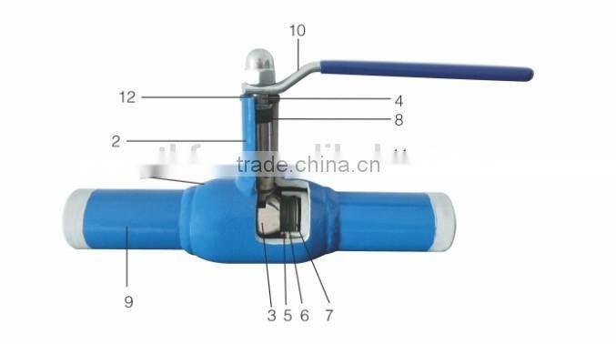 corrosion resisting underground long stem gear operated full welded ball float valves
