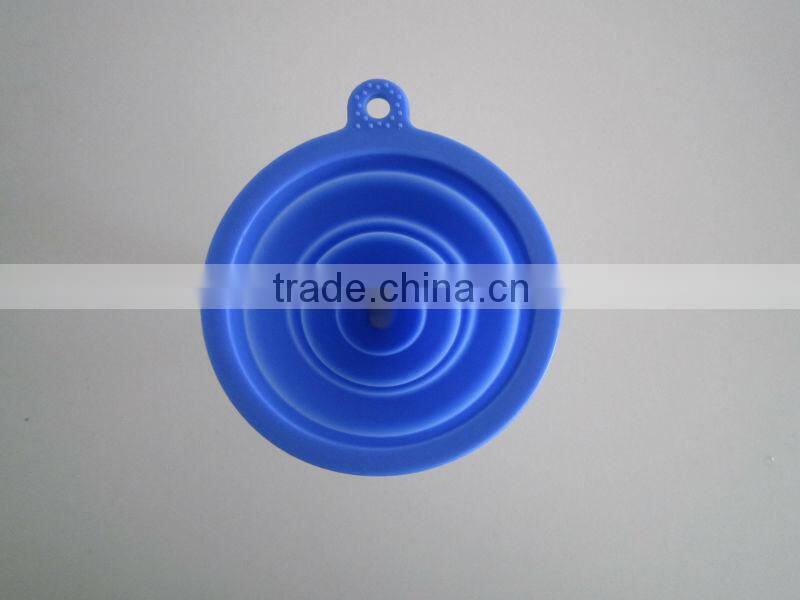 Food grade folding silicone rubber funnel easy to carrying