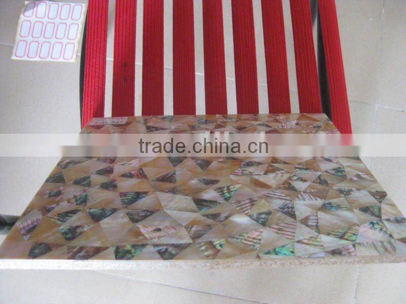 Irregular triangle mother of pearl seashell mosaic wall tile