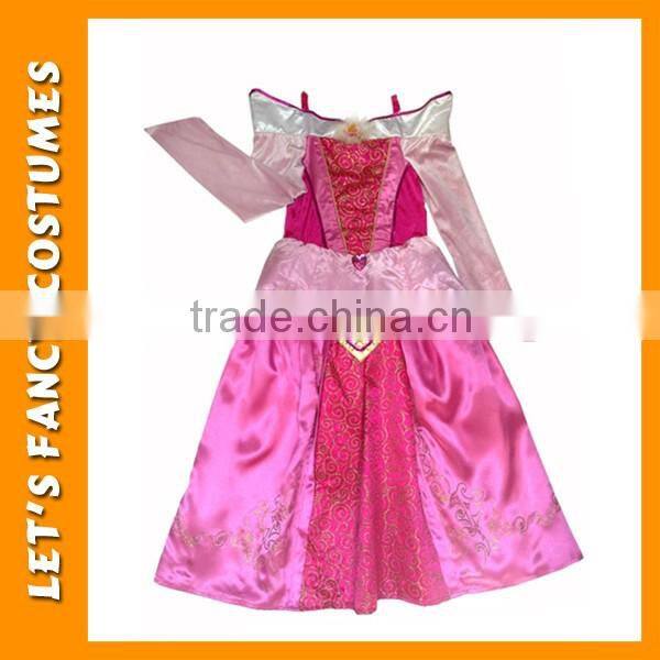 PGCC0049 latest pink lace birthday girl puffy dress