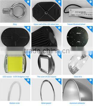 Bridgelux cob led chip Meanwell Driver 200W led highbay lamp light