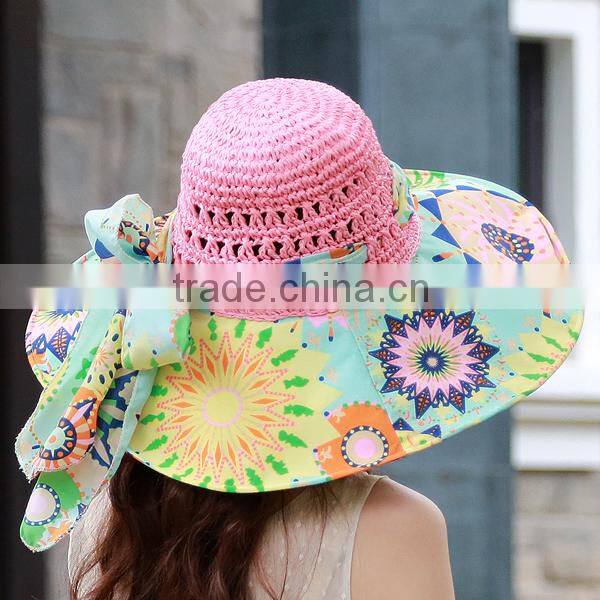 Chinese National wind New fashion women beach sun straw hats