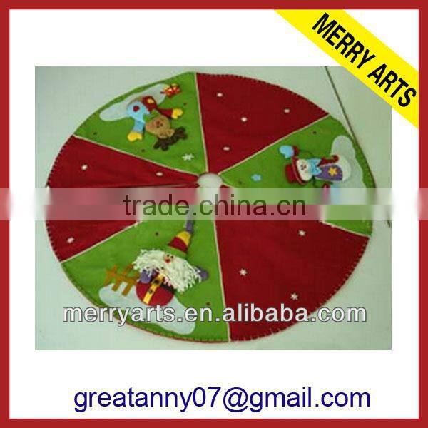 china manufacturer new blue snowman christmas embroidery tree skirt wholesale