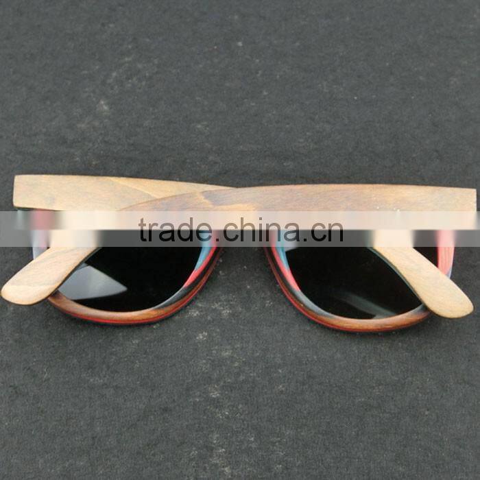 Polarized skateboard colorful wood eyeglasses wood polarized glasses