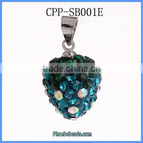 Wholesale 3D Colorful Rhinestone Strawberry Dangle Charms For Jewelry Making CPP-SB001F
