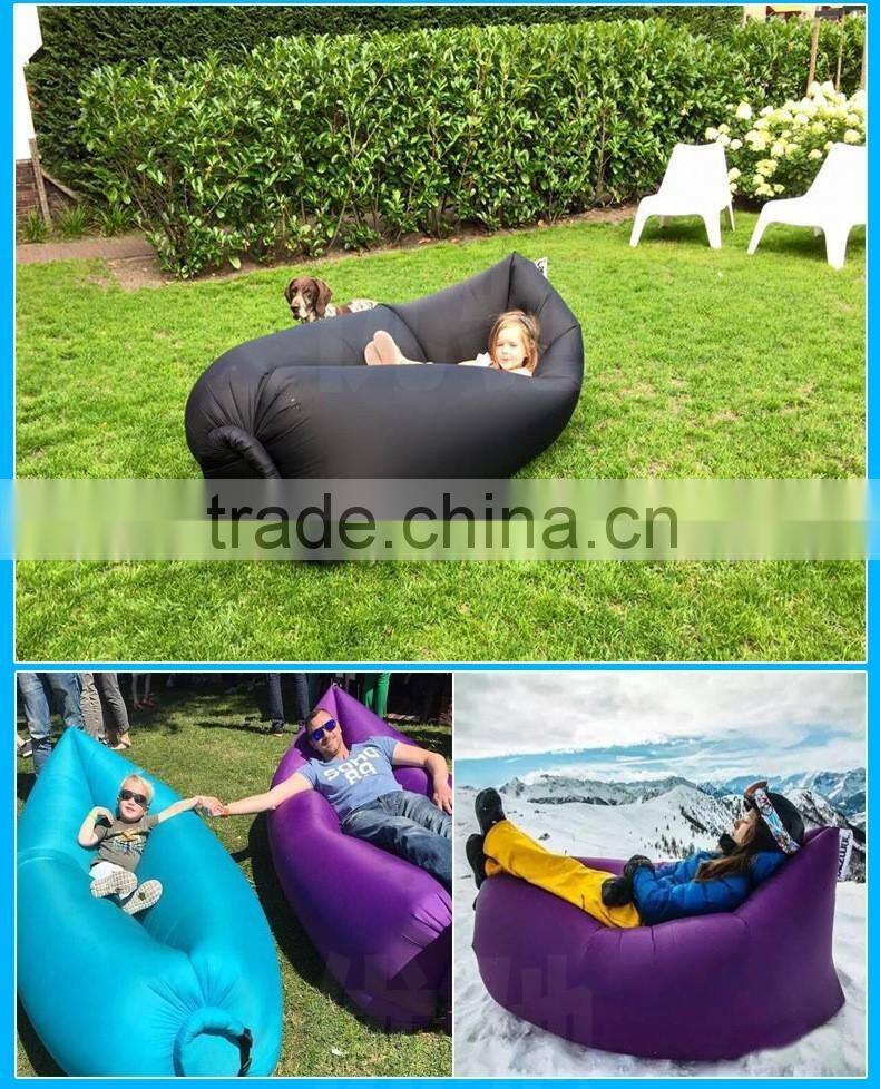 2016 sales people lazy inflatable outdoor blow-up lilo portable air sofa bed sheets travel bed sleeping bag