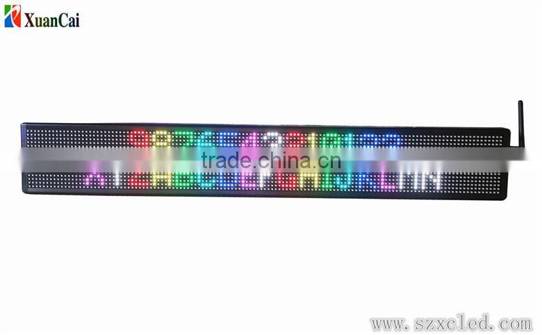 P6-16x128RGB double line RGB full color led sign with wireless SMS and PC USB communication