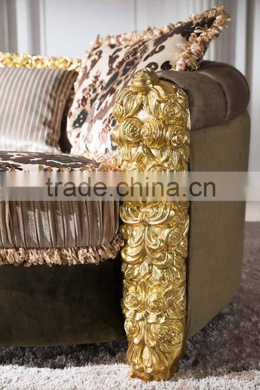 antique solid wood fabric european classic style furniture AL041