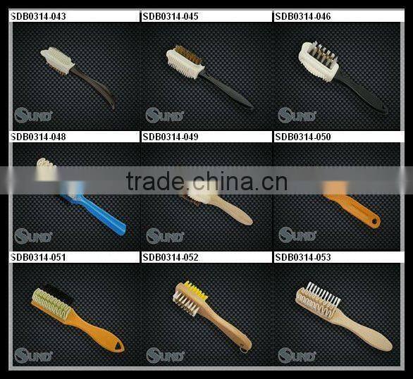 two ends rubber brass shoe brush