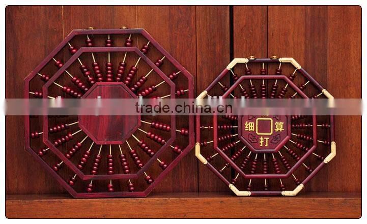 Padauk wooden Counting Frame, Chinese abacus